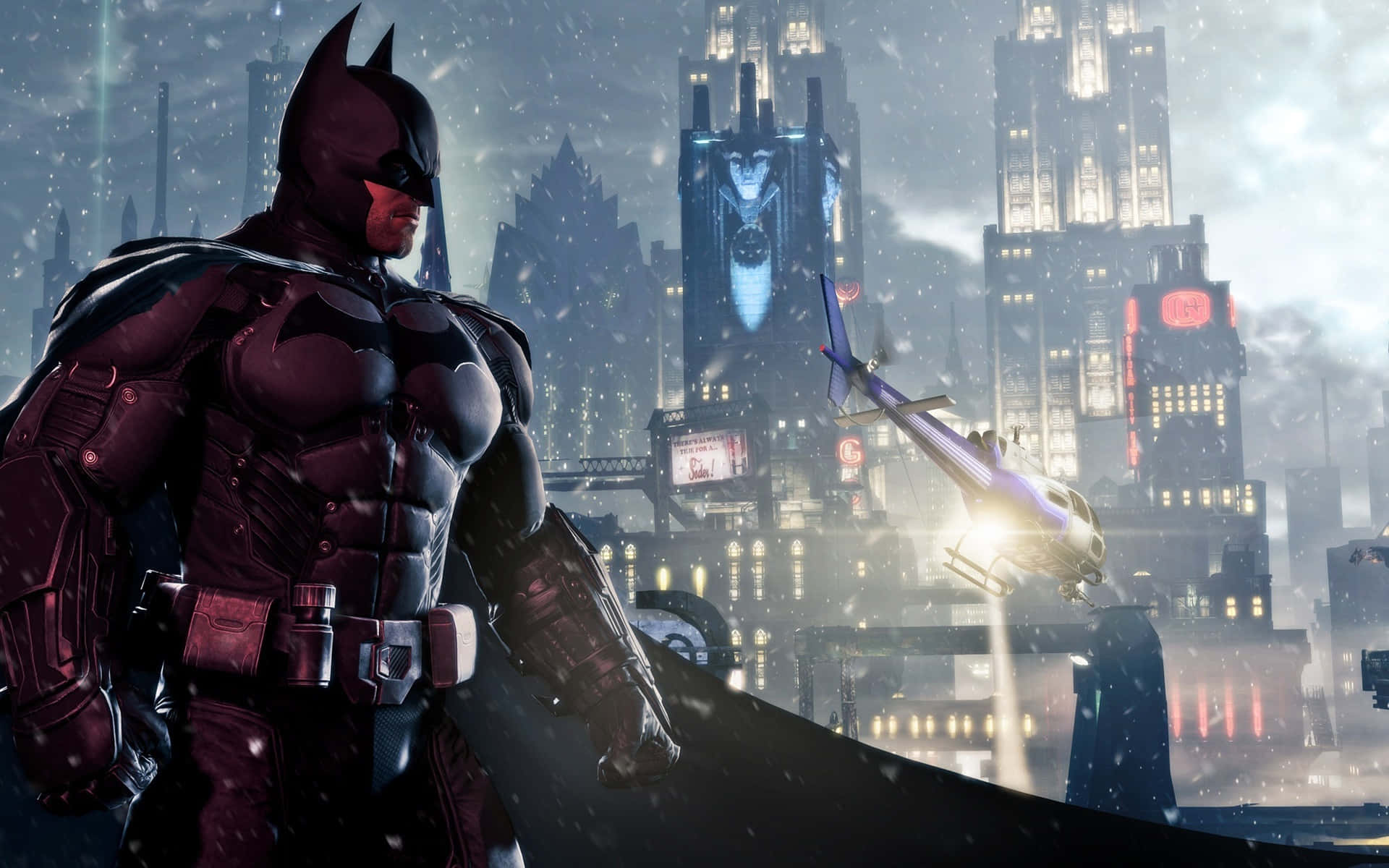 Batman Overlooking Arkham City Wallpaper