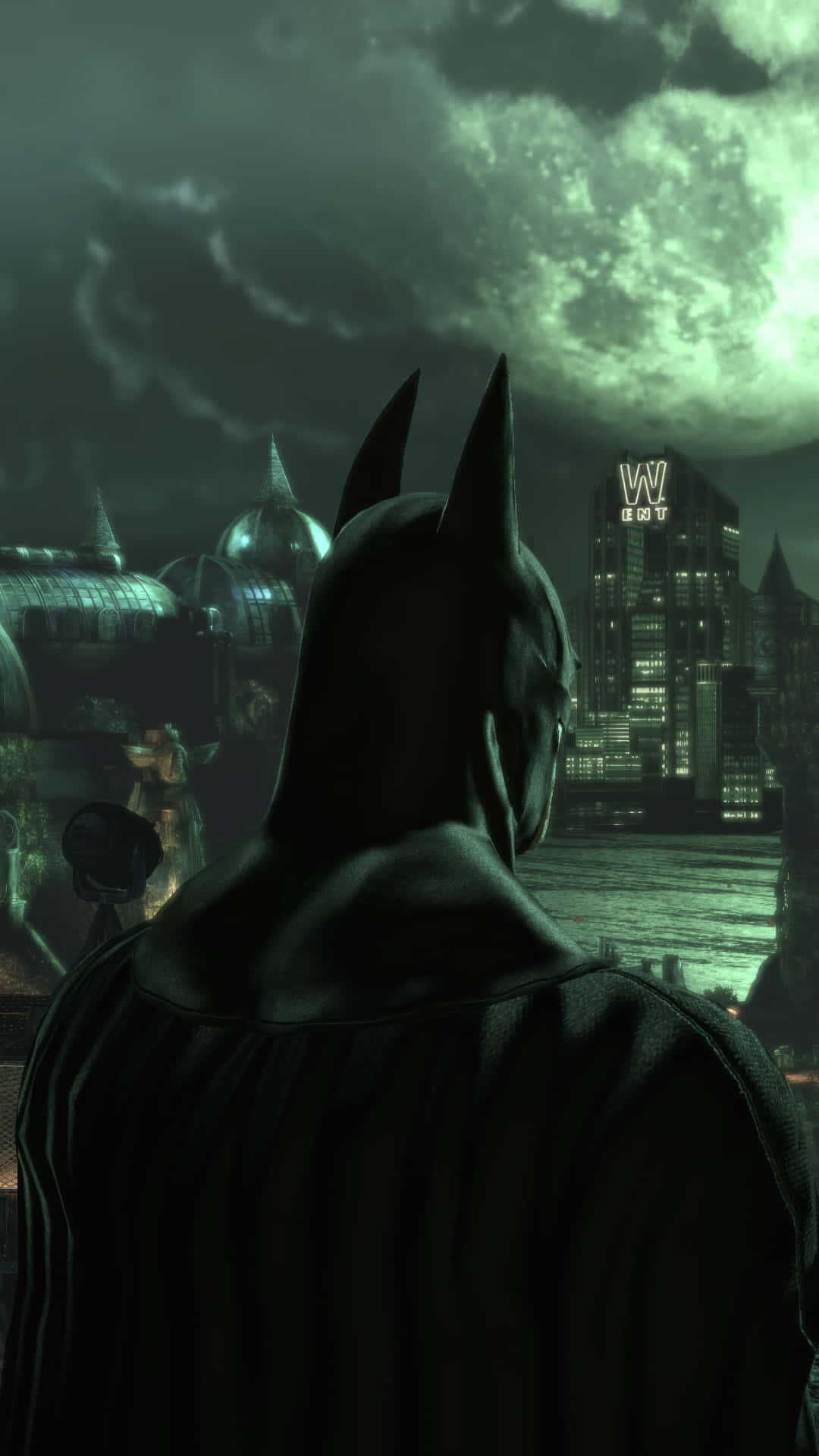 Batman Overlooking Arkham City Wallpaper