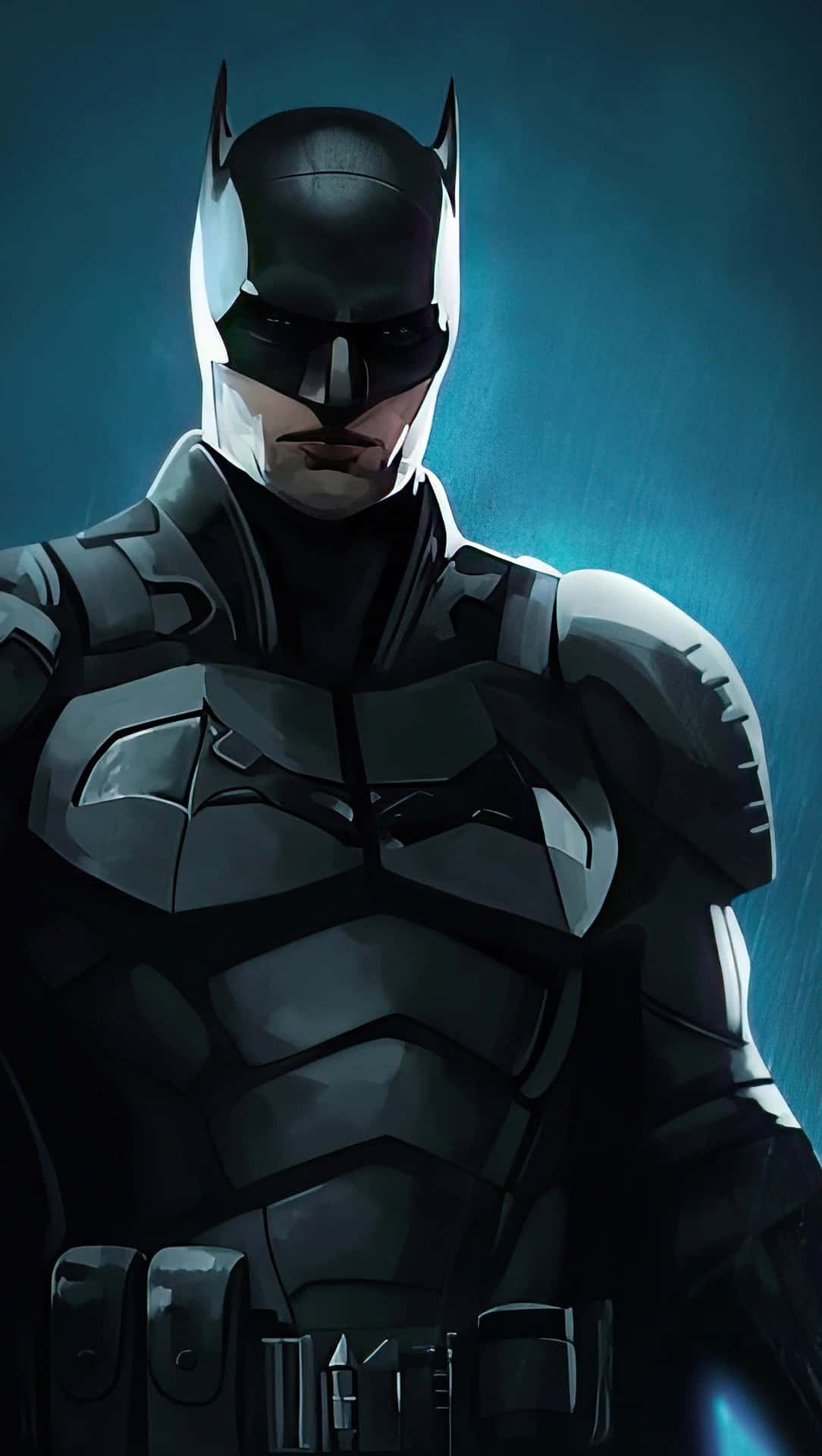 Batman Blå Lys Effekter Kunst Billede Tapet