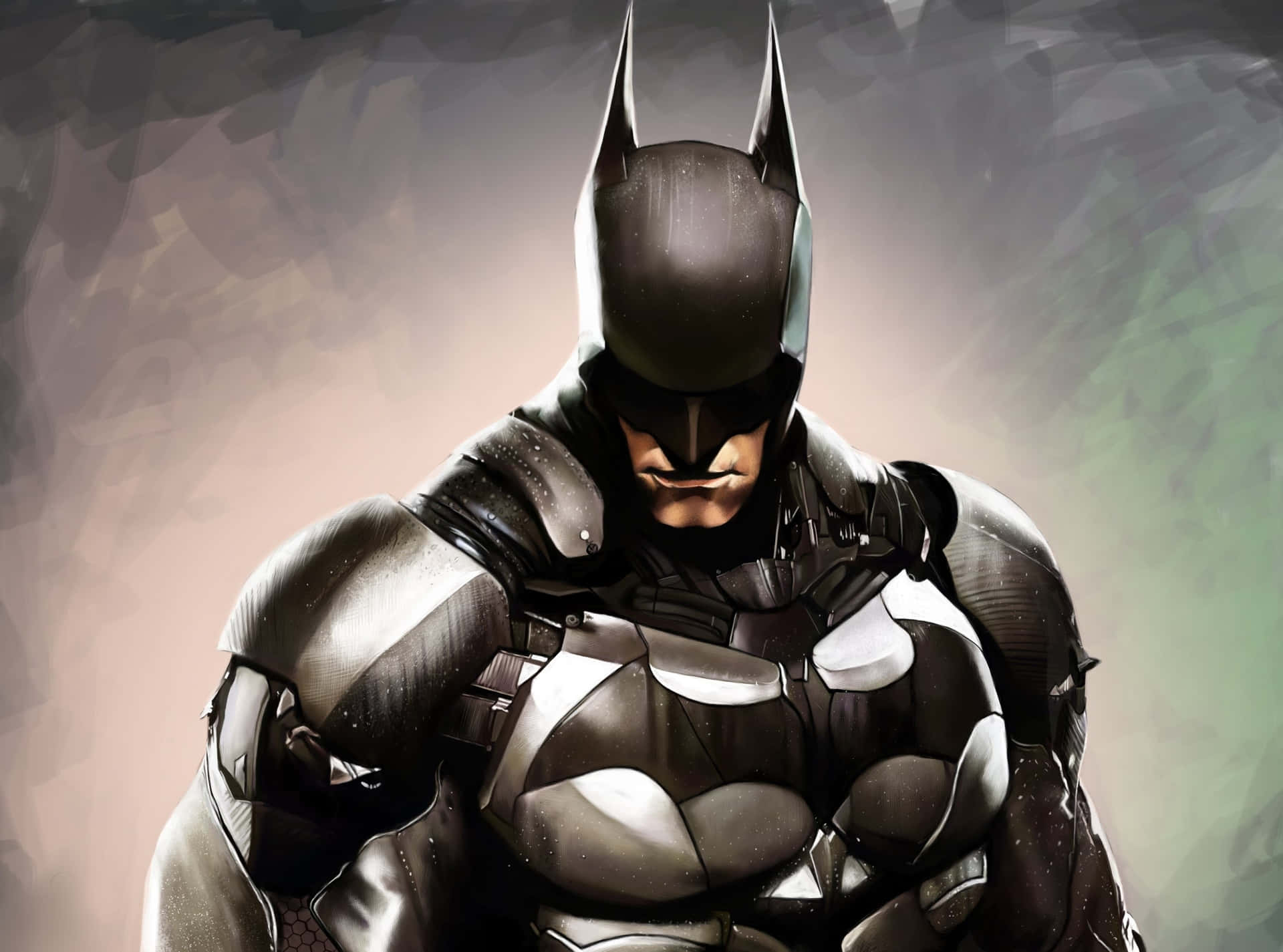 Batman Mørk Estetisk Digitalt Maleri Billed Tapet