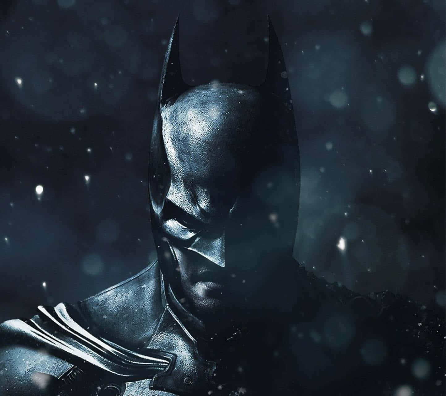 Immaginedi Batman In Primo Piano Durante La Neve.