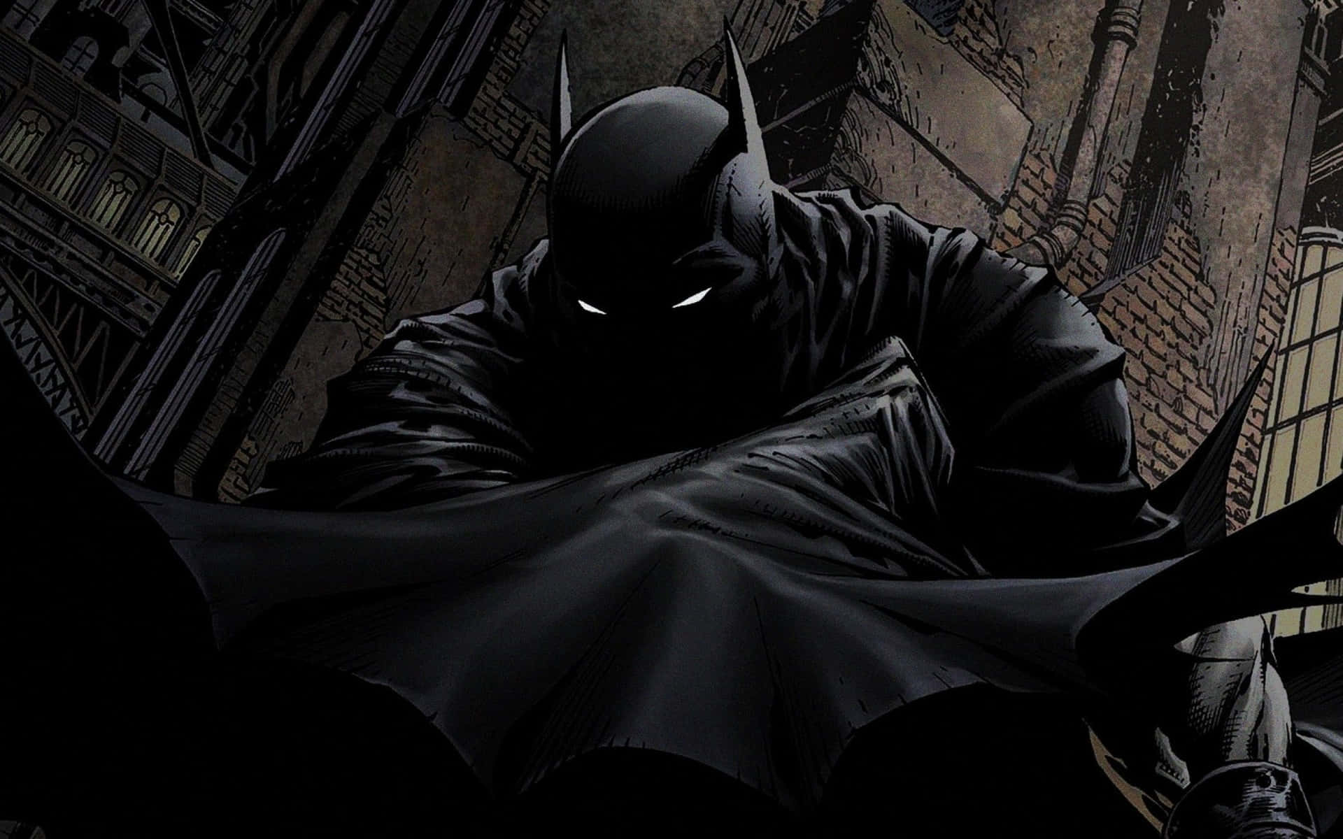 Cómicde Batman Oculto En Una Imagen De Oscuridad.