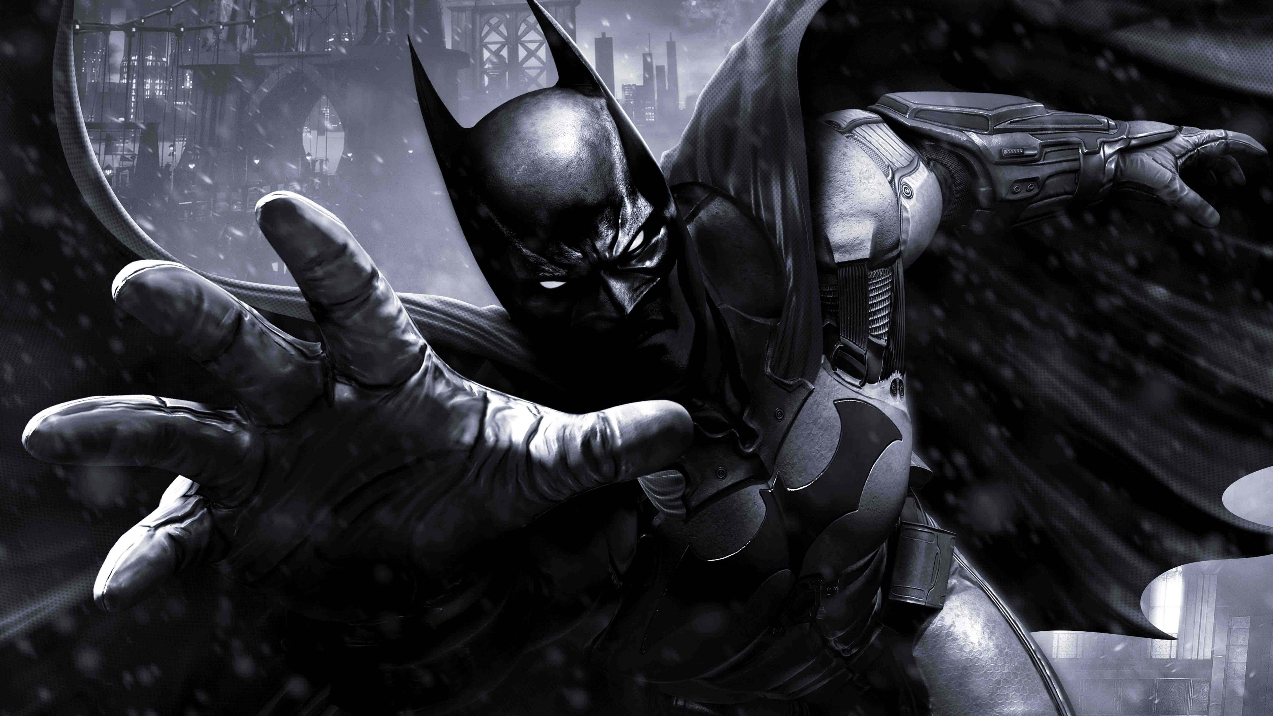 Batman Reaching An Enemy Arkham City 4k Wallpaper