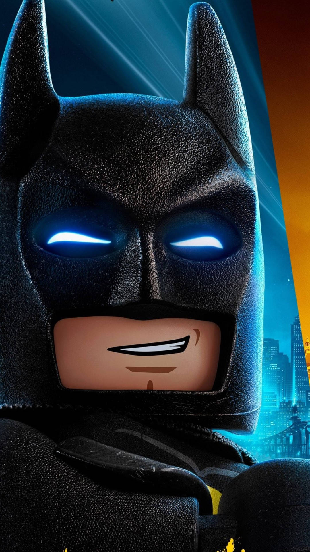 Batmanscoola Ansikte Från Lego Batman-filmen. Wallpaper