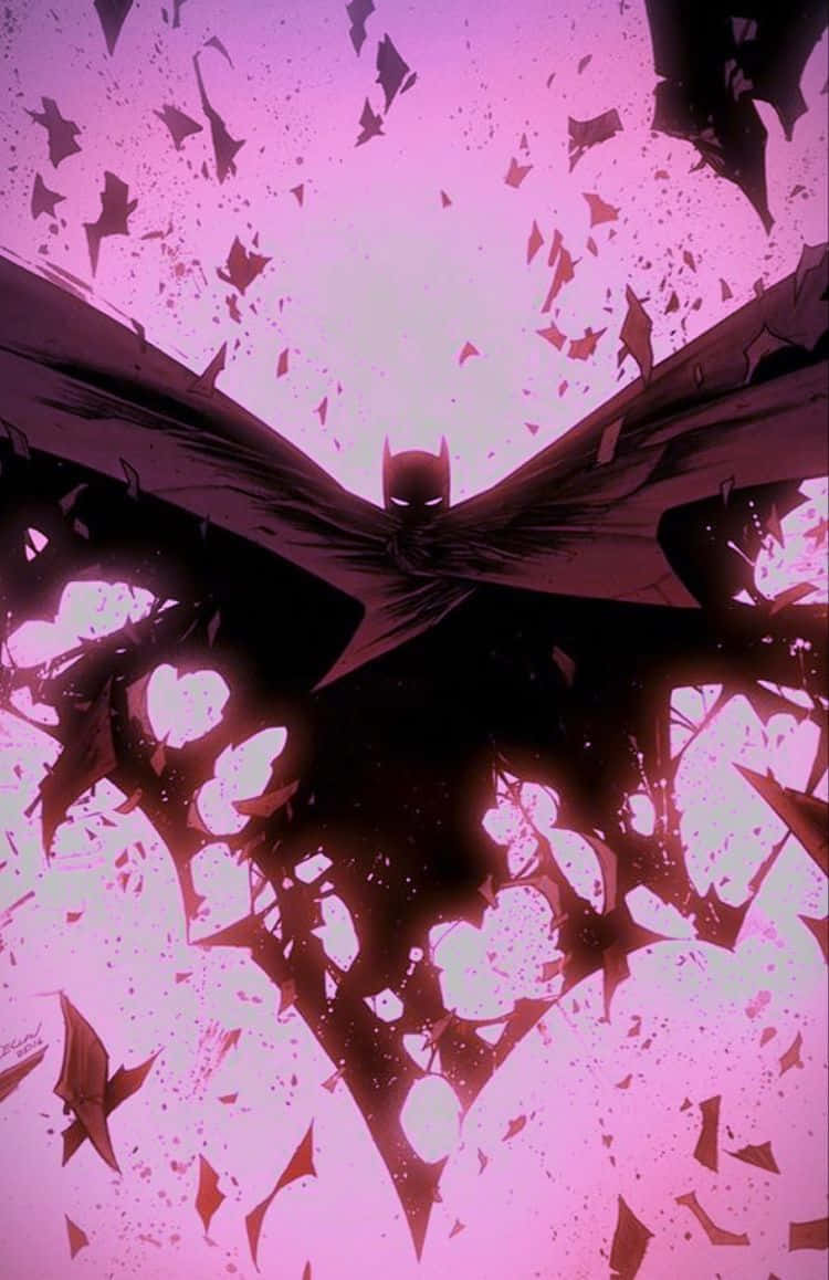 Batman Latar Belakang Kaca Pecah Wallpaper