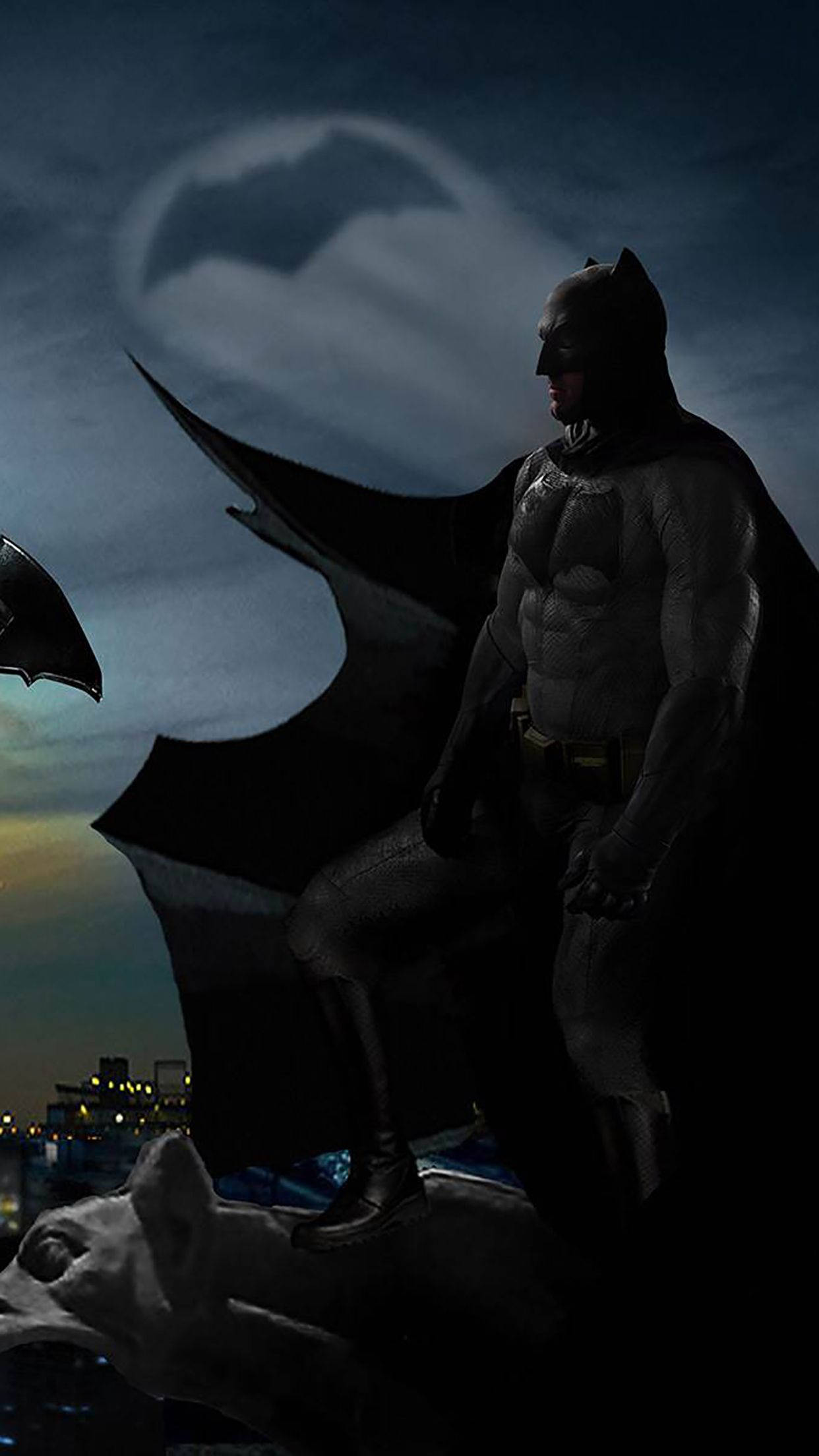 Batman Stepping Out A Bat iPhone X Tapet Wallpaper