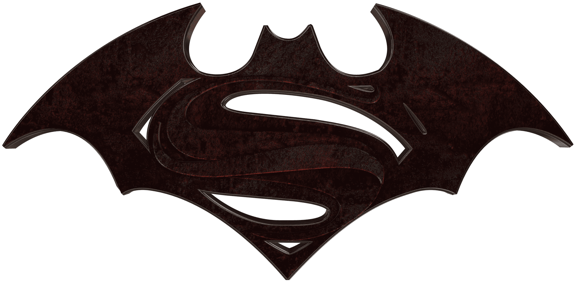 Download Batman Superman Logo Hybrid | Wallpapers.com