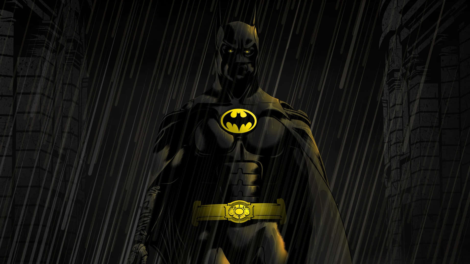Batmansurfplatta I Regnet Wallpaper