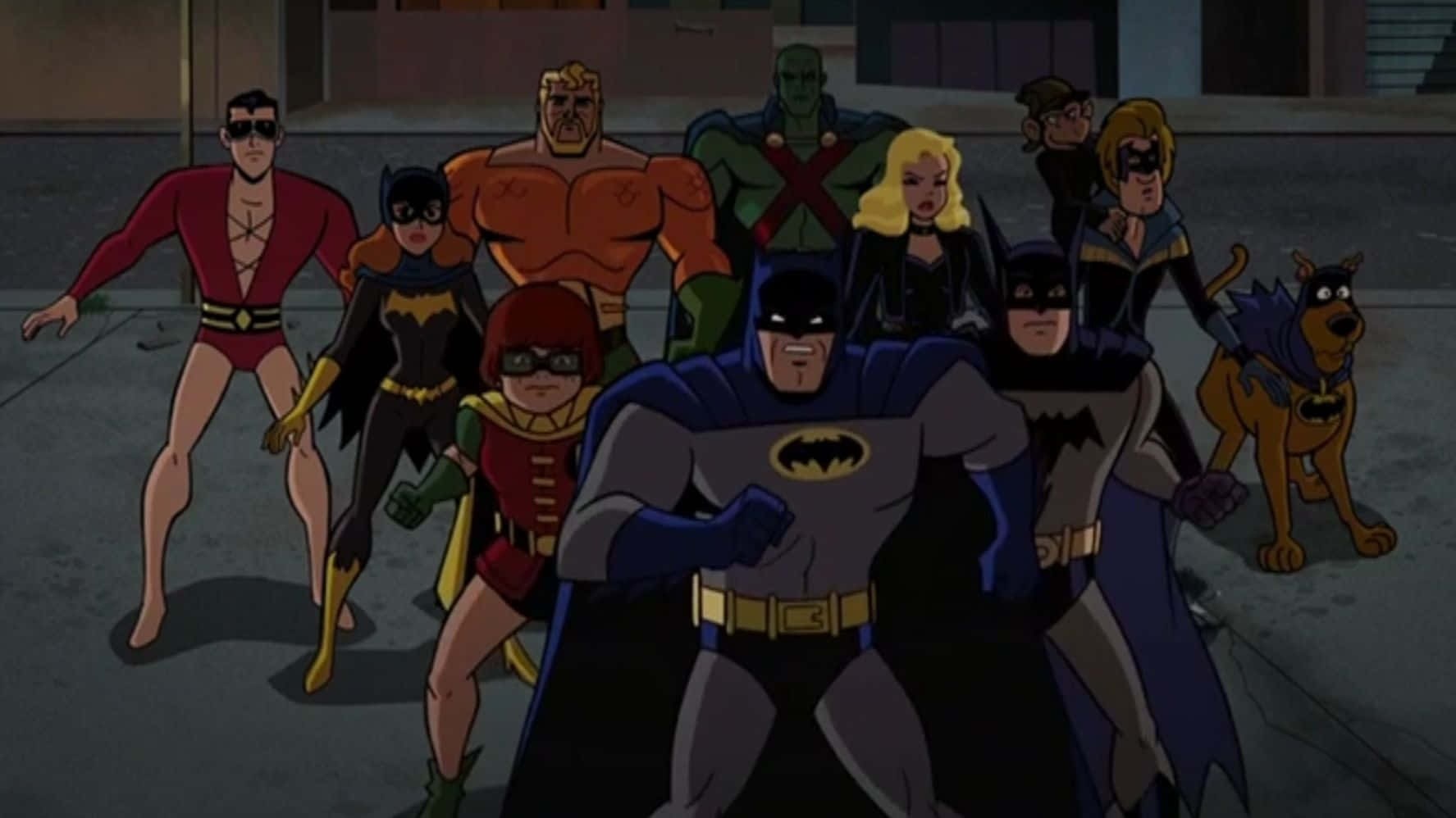 Batman and Blue Beetle teaming up in Batman: The Brave and The Bold Wallpaper