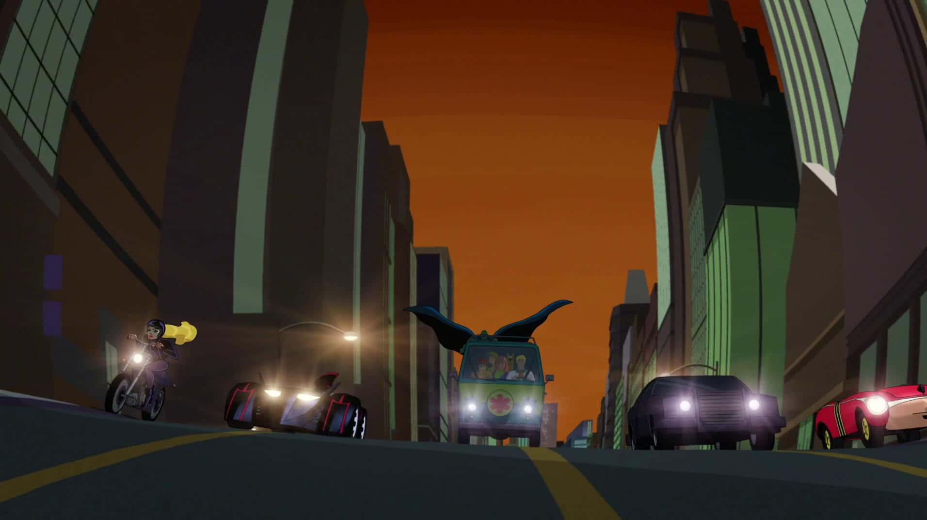 Caption: Batman and Blue Beetle join forces in Batman: The Brave and The Bold Wallpaper