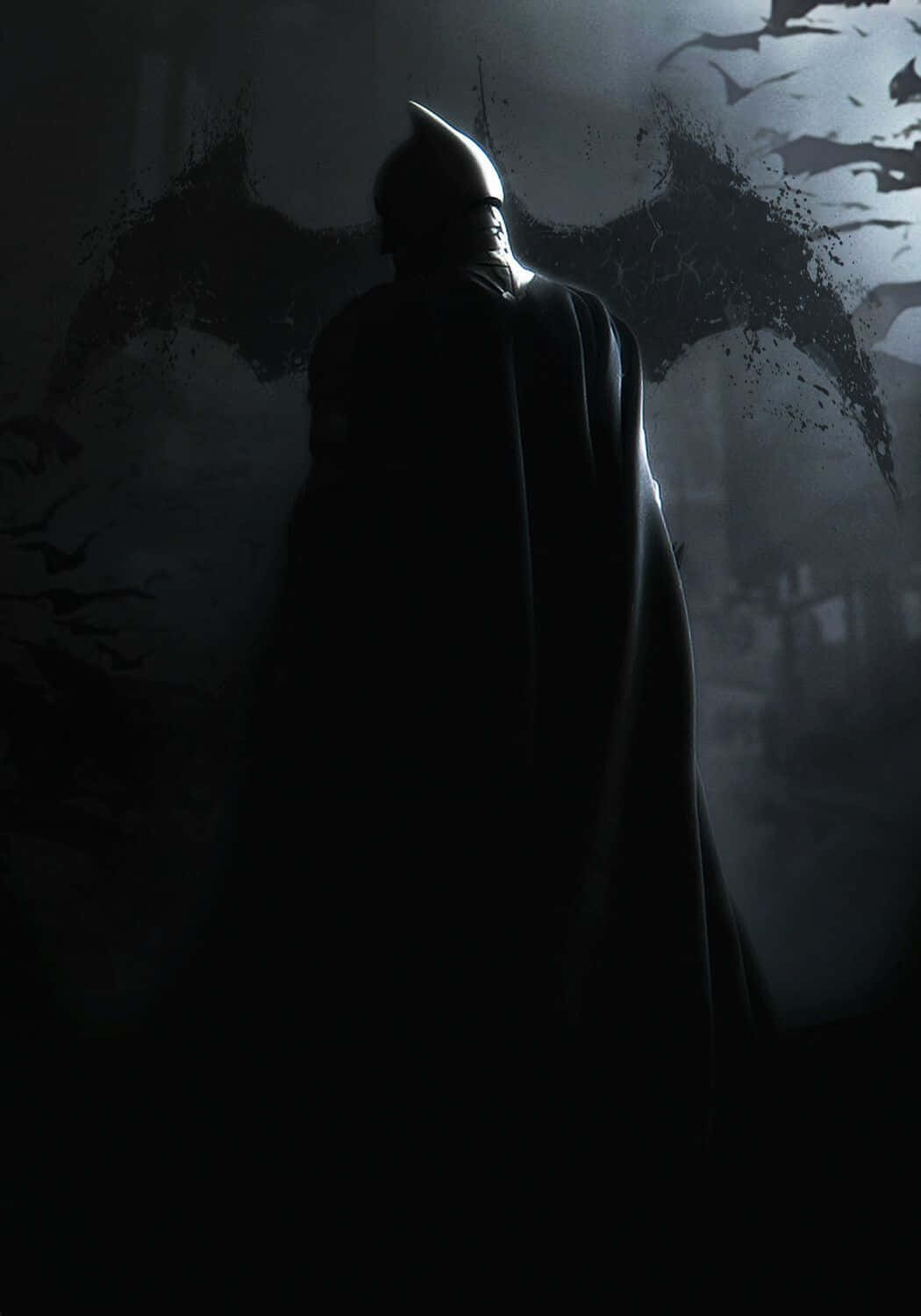 Batman Standing Tall in "The Dark Knight Returns" Wallpaper