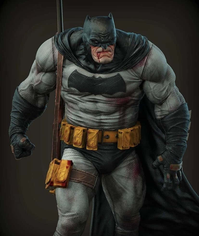 Batman overlooking Gotham City in The Dark Knight Returns Wallpaper