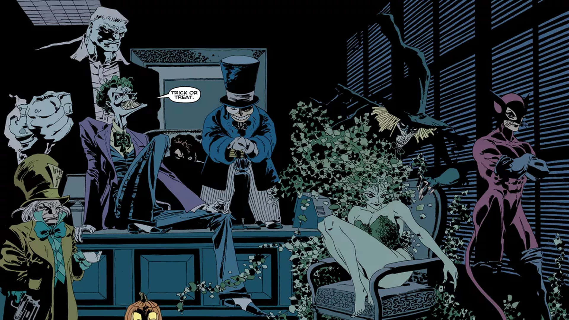 Batman Investigating in The Long Halloween Wallpaper