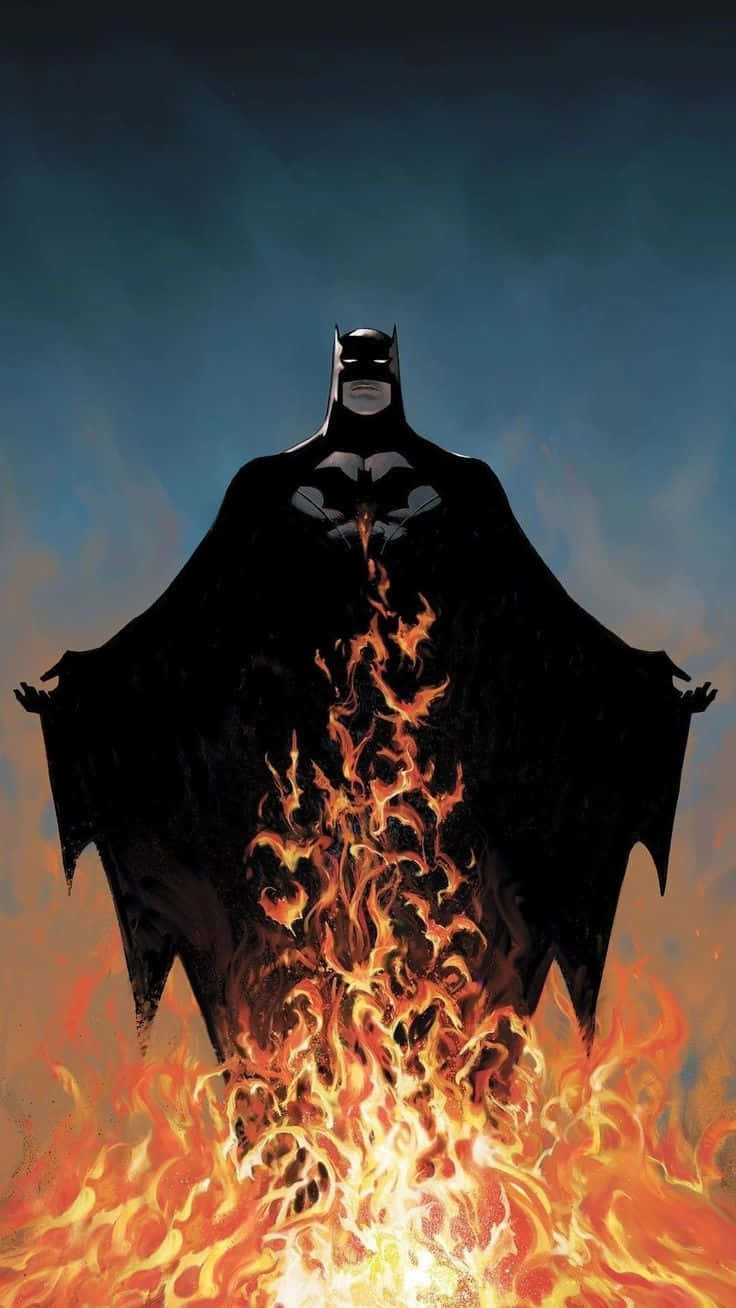 Batmanvolando Sobre Gotham En La Serie The New 52. Fondo de pantalla