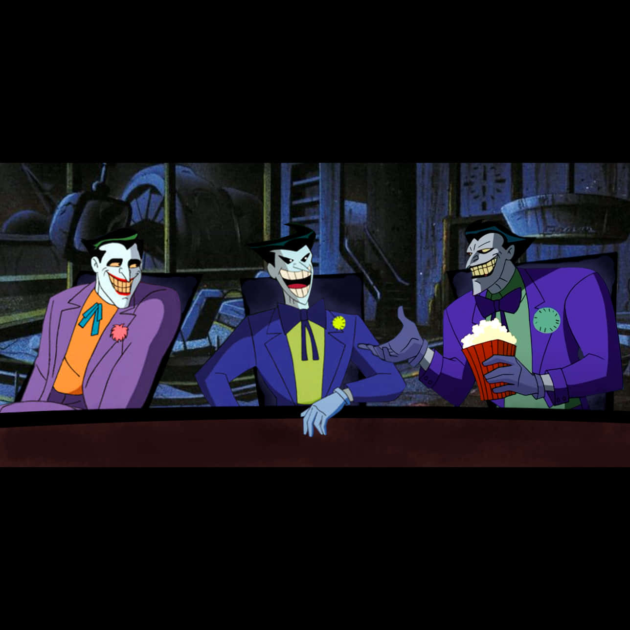 The Dark Knight faces his three greatest adversaries in Batman: Three Jokers. Wallpaper
