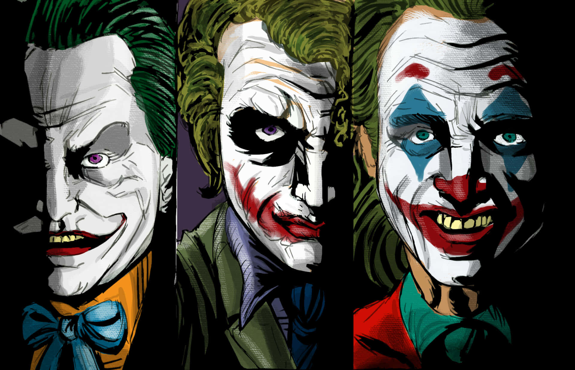 Batman confronts The Three Jokers Wallpaper