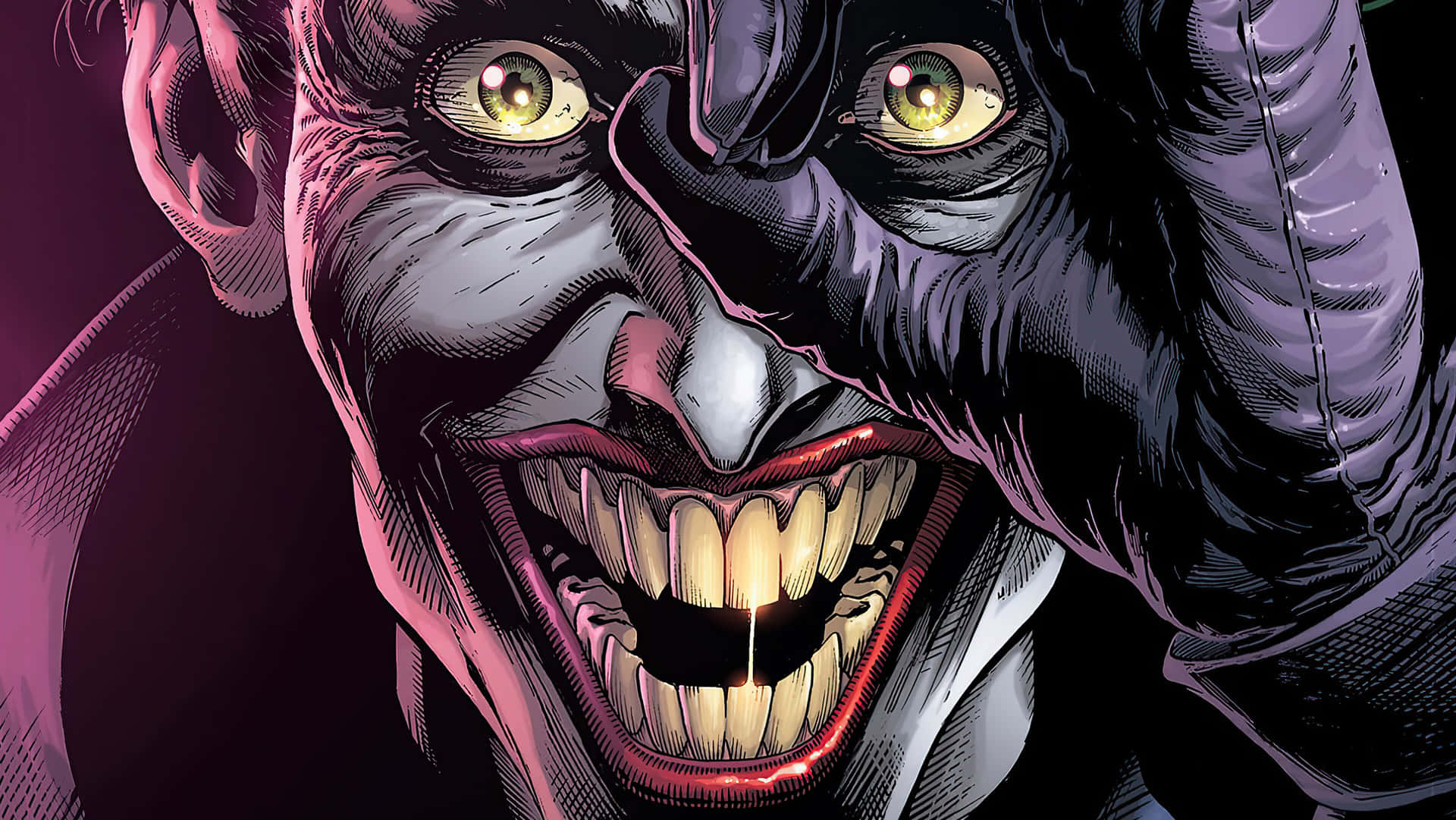 Batman and the Joker Face Off in Batman: Three Jokers Wallpaper