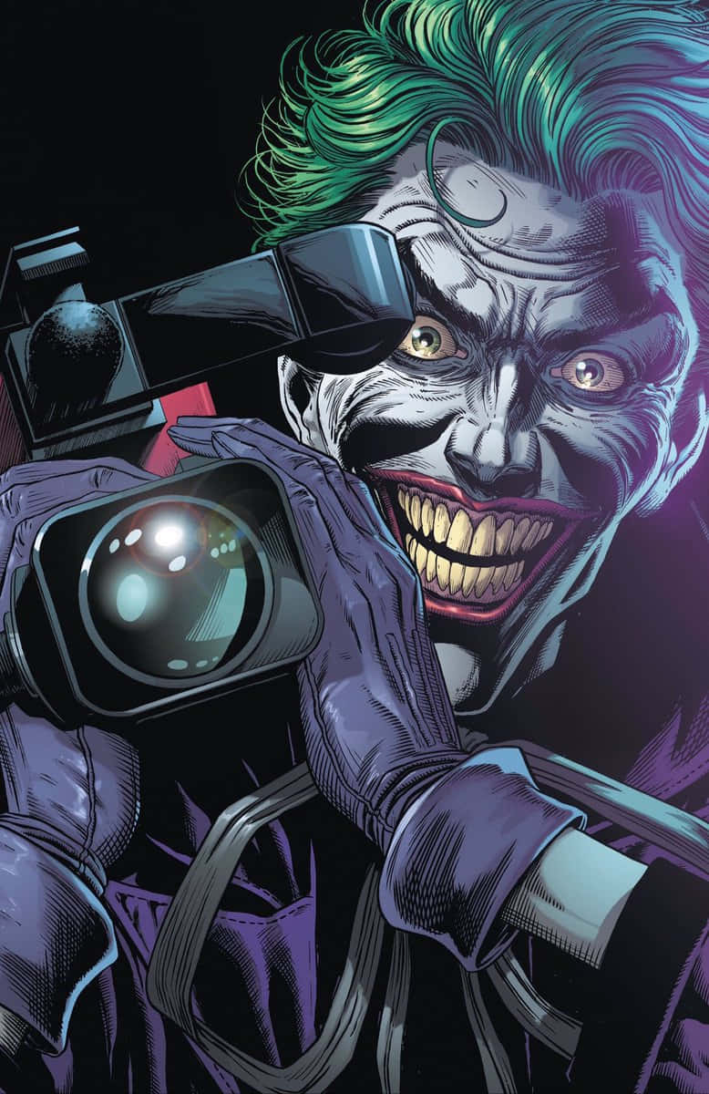 Batmany Tres Jokers En Un Enfrentamiento Dramático. Fondo de pantalla