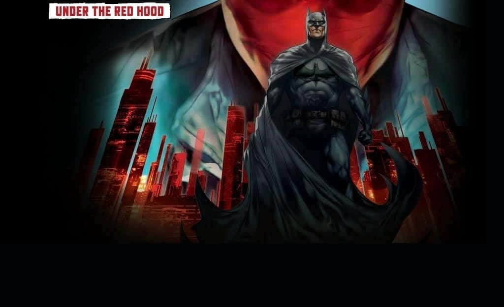 Batman and Red Hood face off in an epic confrontation Wallpaper