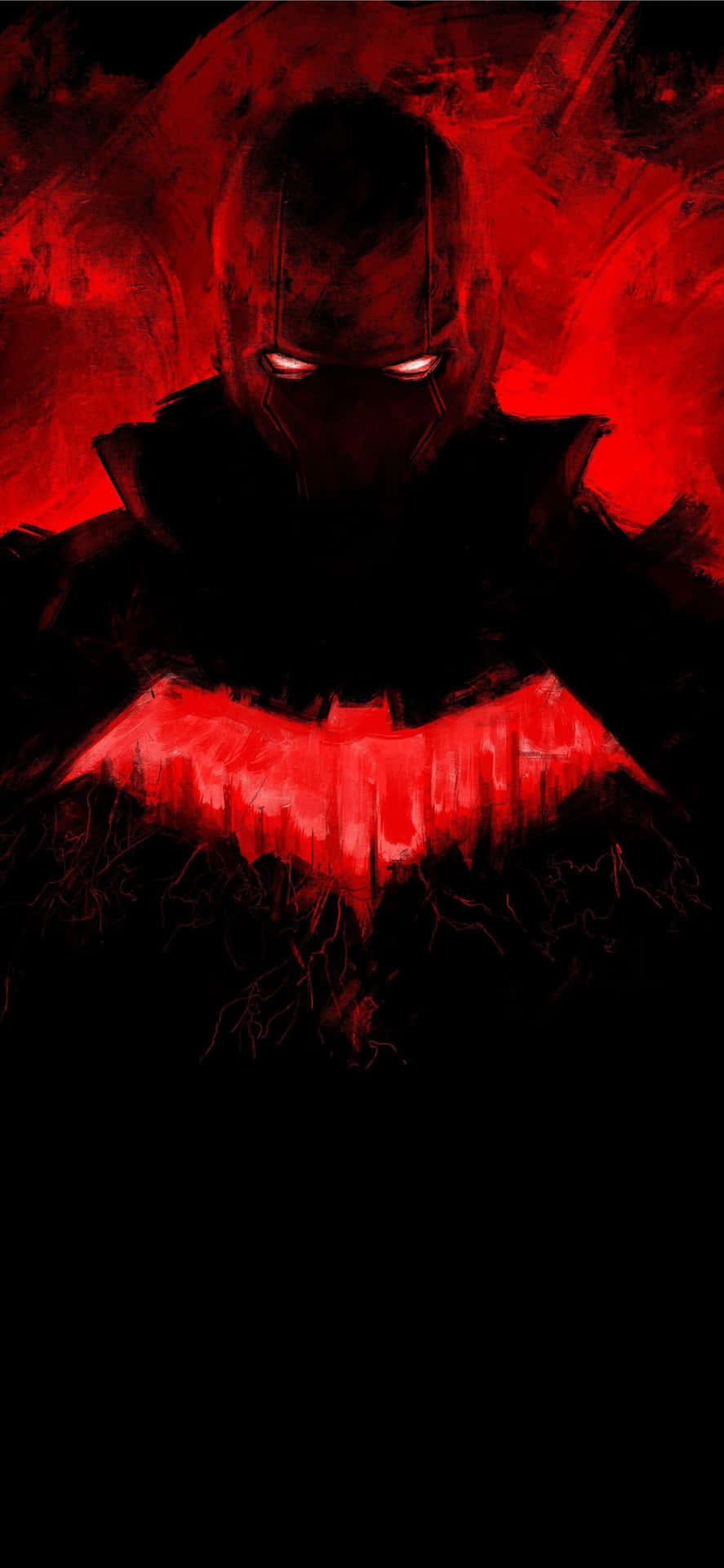 Batman confronts Red Hood in a dramatic showdown Wallpaper