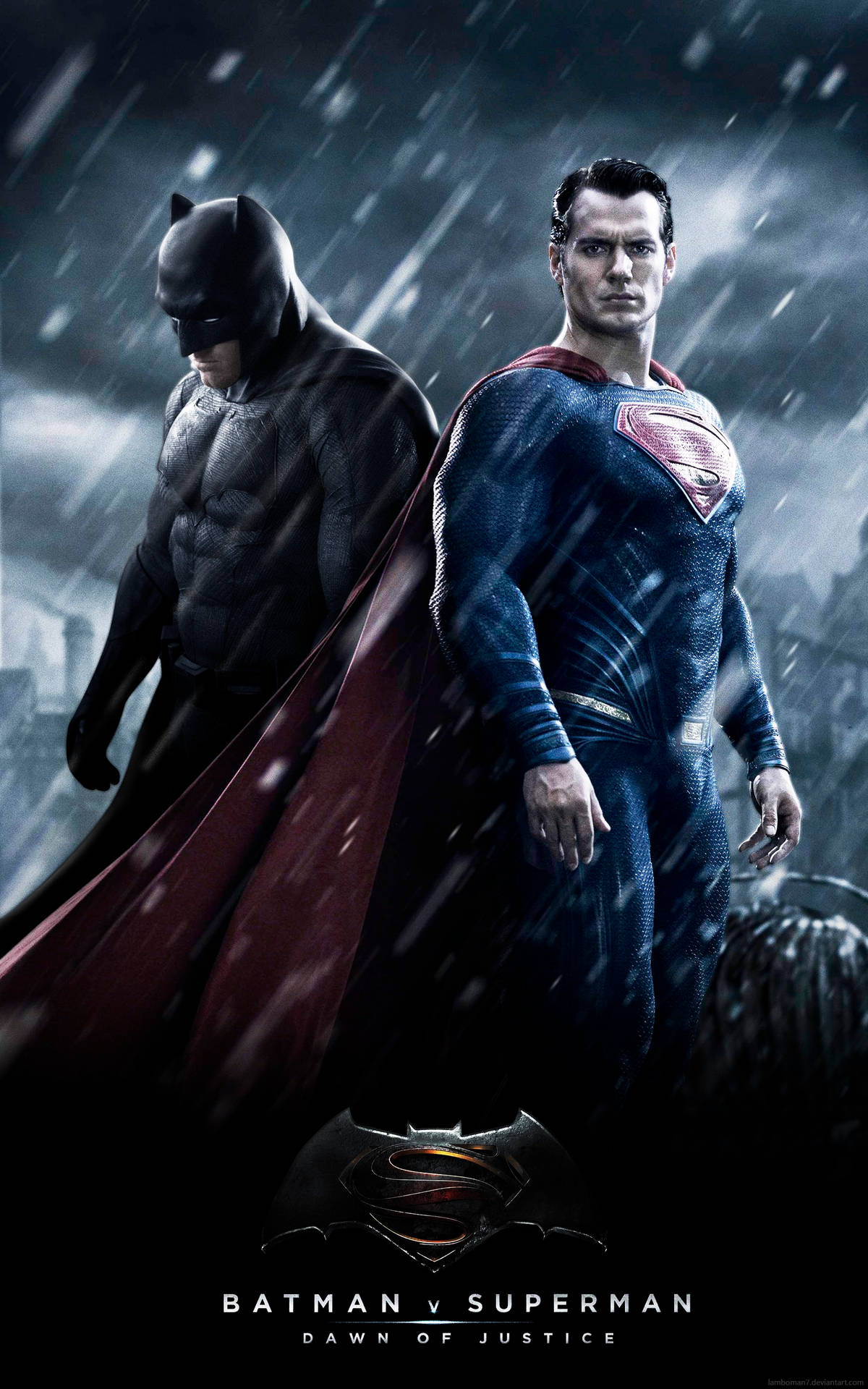 Batmanv Superman Dawn Of Justice Fesselndes Poster. Wallpaper