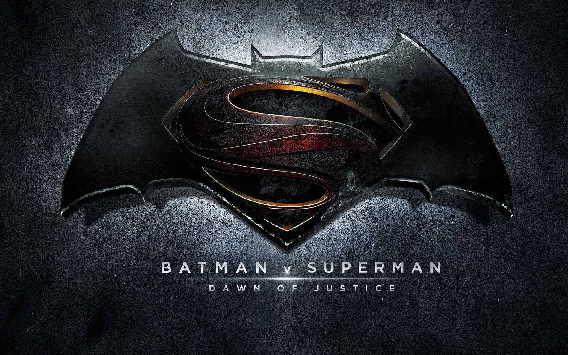 Batman V Superman Dawn Of Justice Combined Logo Wallpaper
