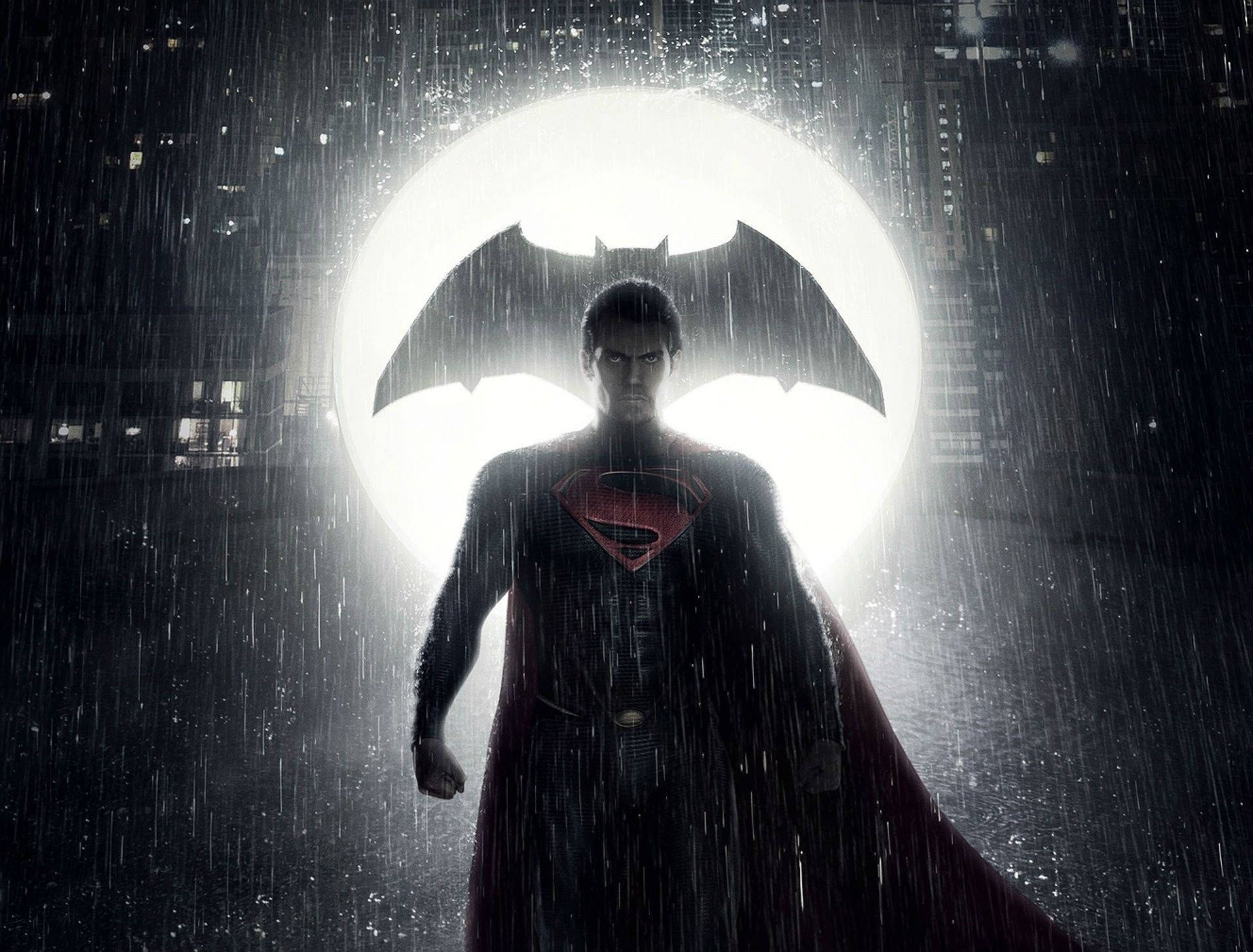 Download Batman V Superman Dawn Of Justice Superman Over Batman Logo  Wallpaper 