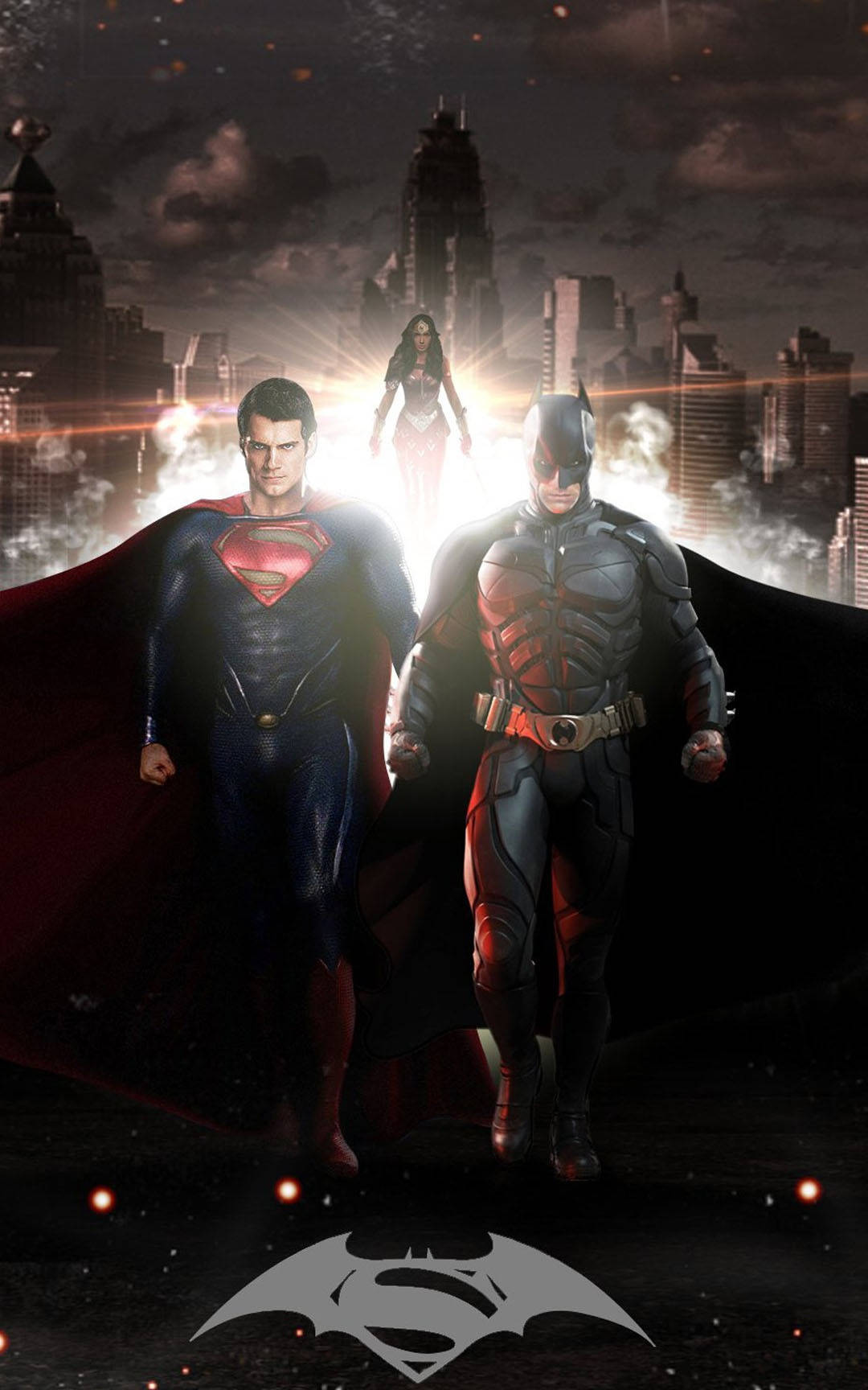 Pósterde Batman V Superman: El Amanecer De La Justicia Caminando. Fondo de pantalla