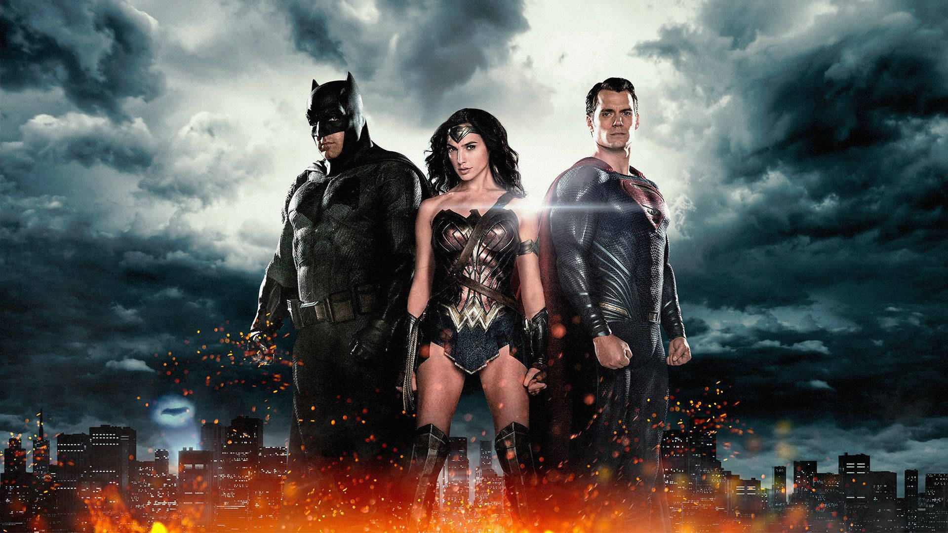 Batman V Superman Dawn Of Justice With Wonder Woman Wallpaper
