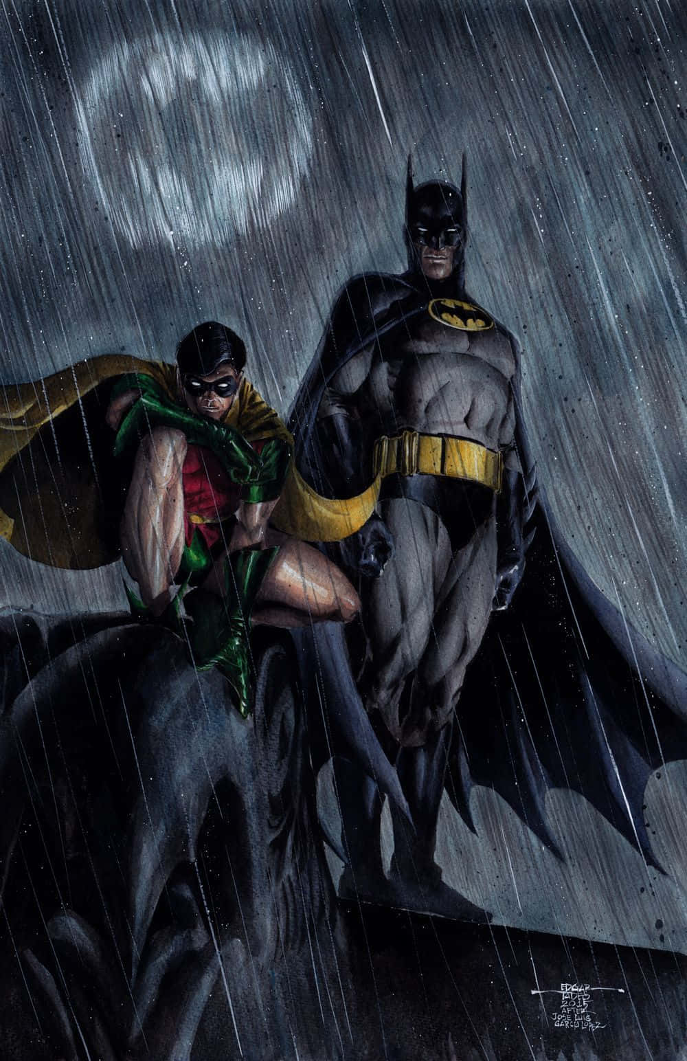 The Epic Showdown - Batman vs Robin Wallpaper