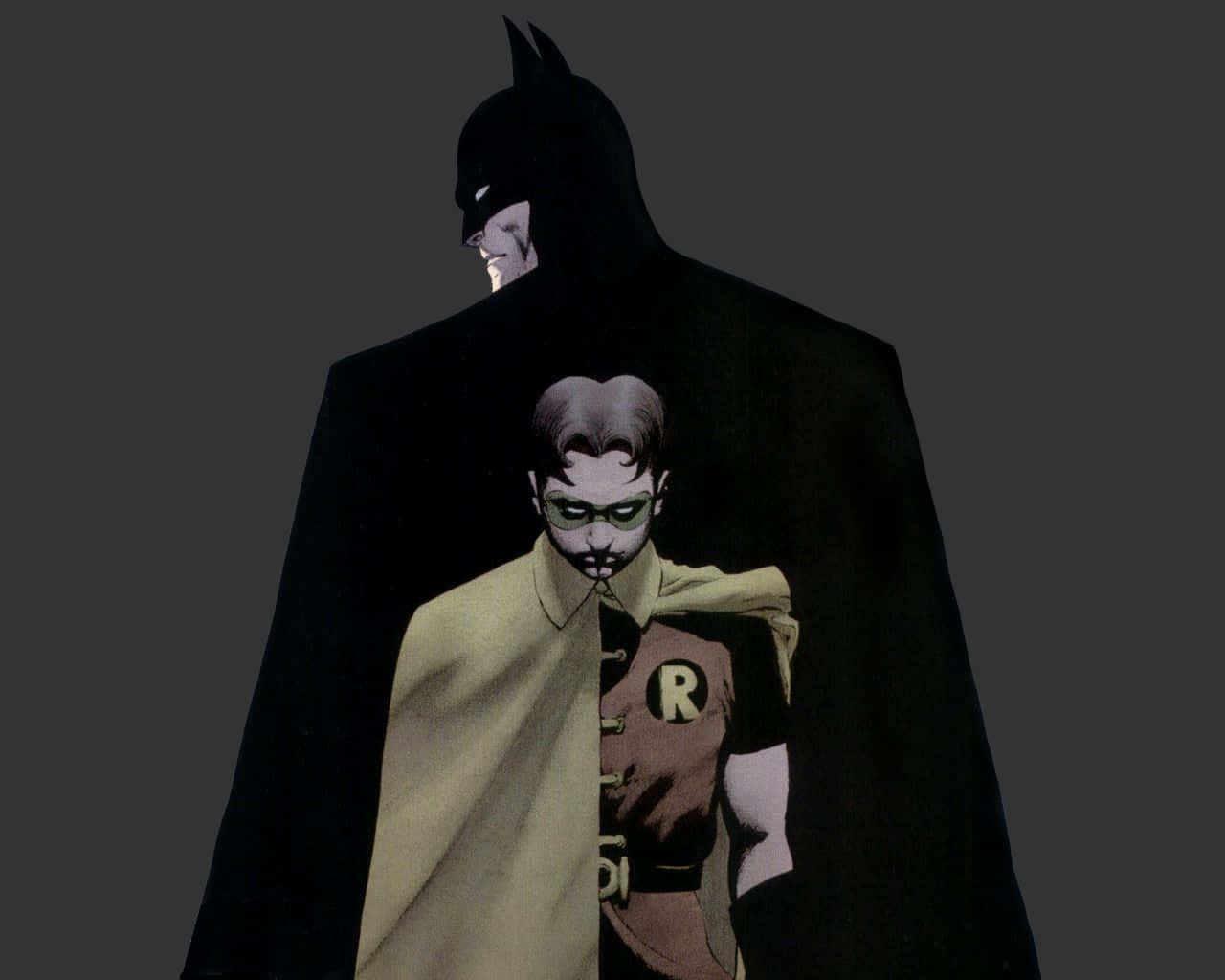 Batman and Robin Face Off in Battle Wallpaper