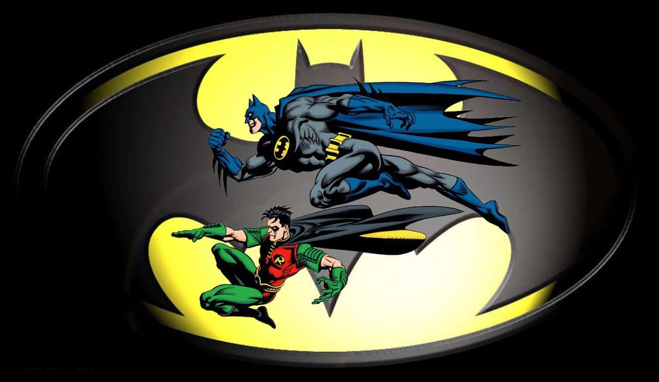 Intense Showdown: Batman Vs. Robin Wallpaper