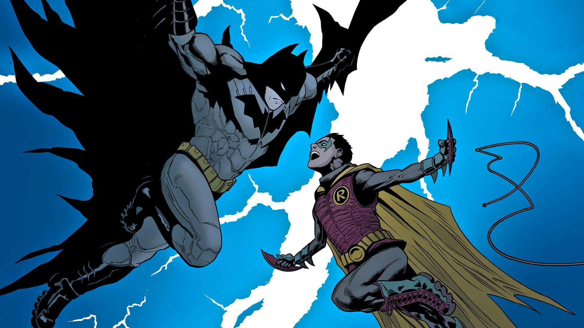 The Epic Showdown: Batman Vs. Robin Wallpaper
