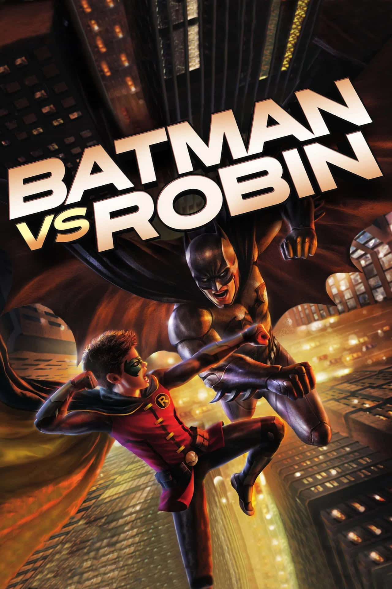 Enfrentamientoépico: Batman Vs Robin Fondo de pantalla