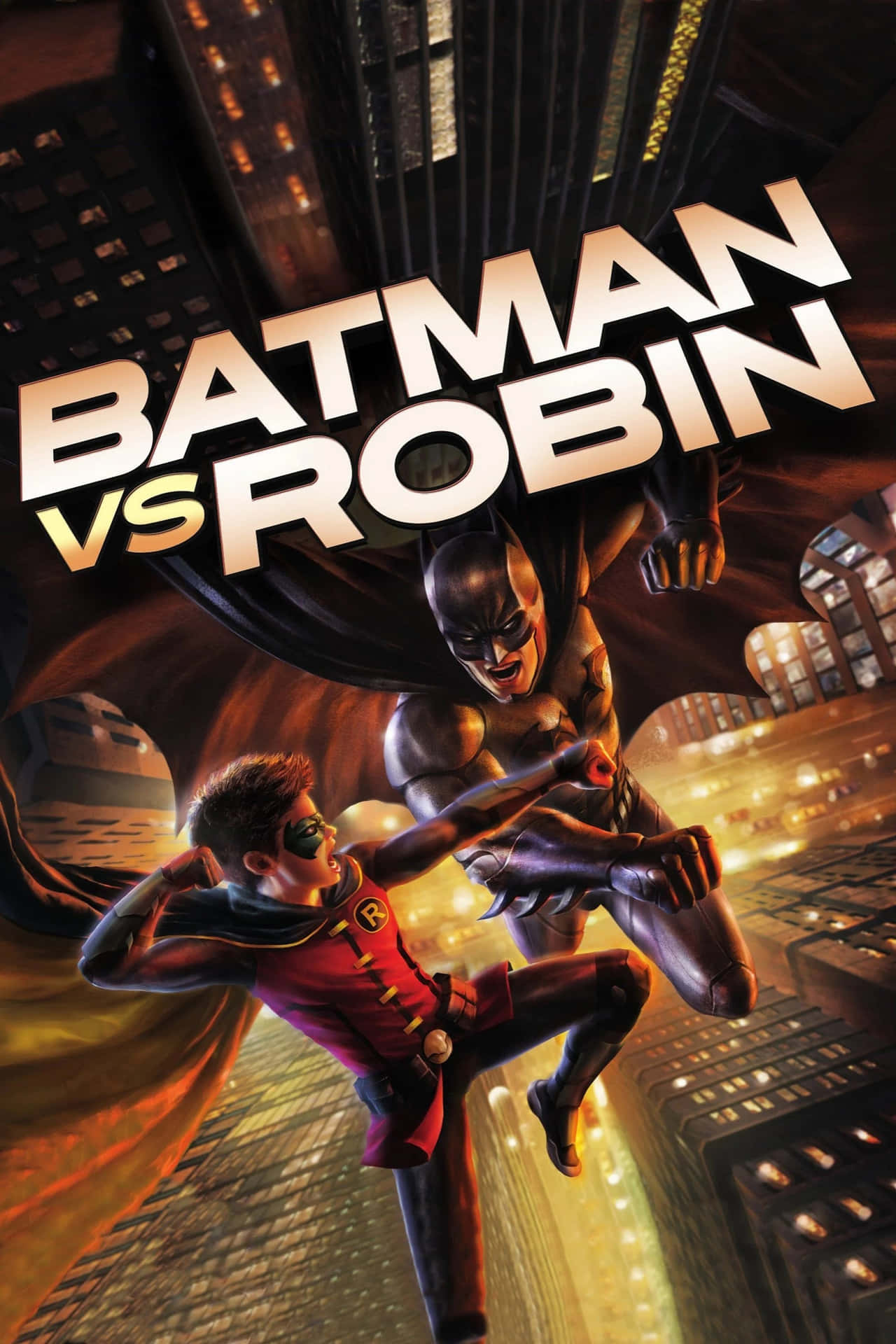 Epic Showdown: Batman Vs Robin Wallpaper