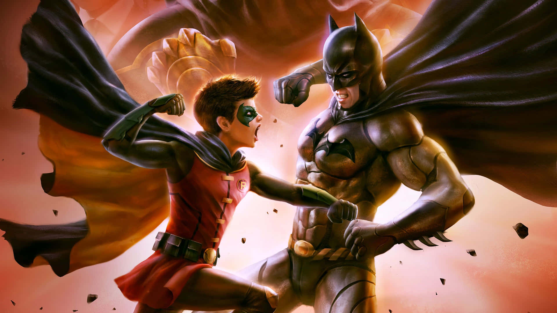 The Ultimate Showdown: Batman Vs Robin Wallpaper