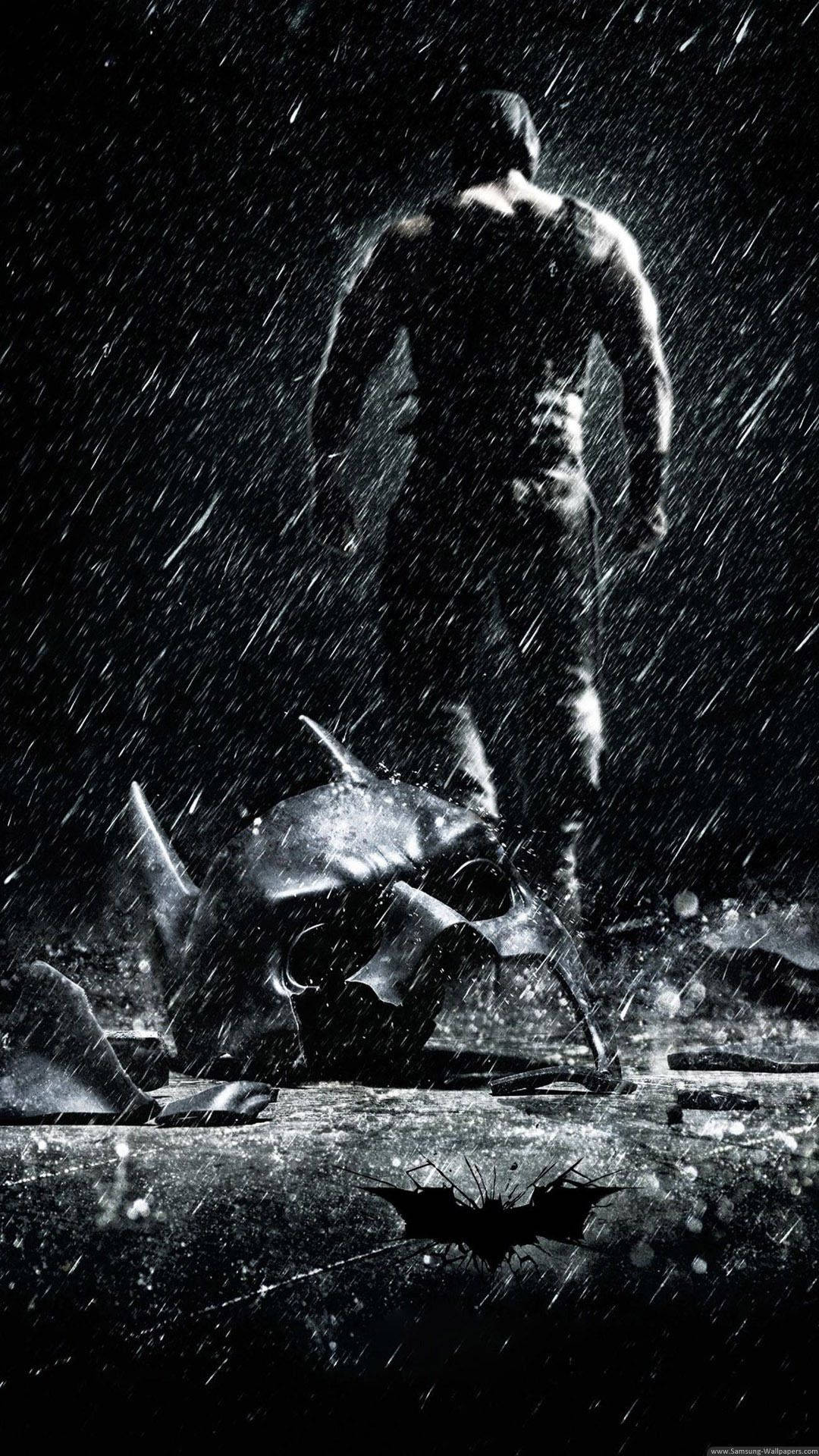 Batman Walking Over Dark Screen Wallpaper