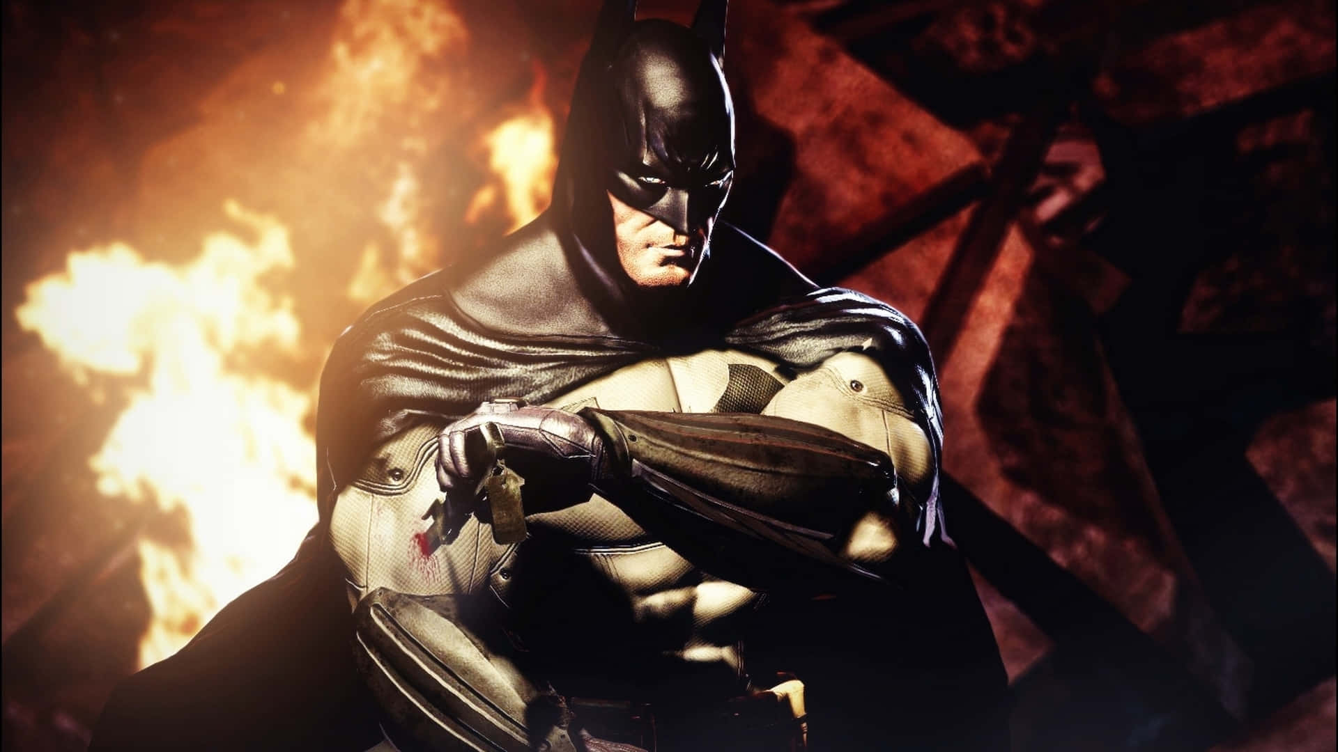 Batman In Arkham City Actie Houding Achtergrond