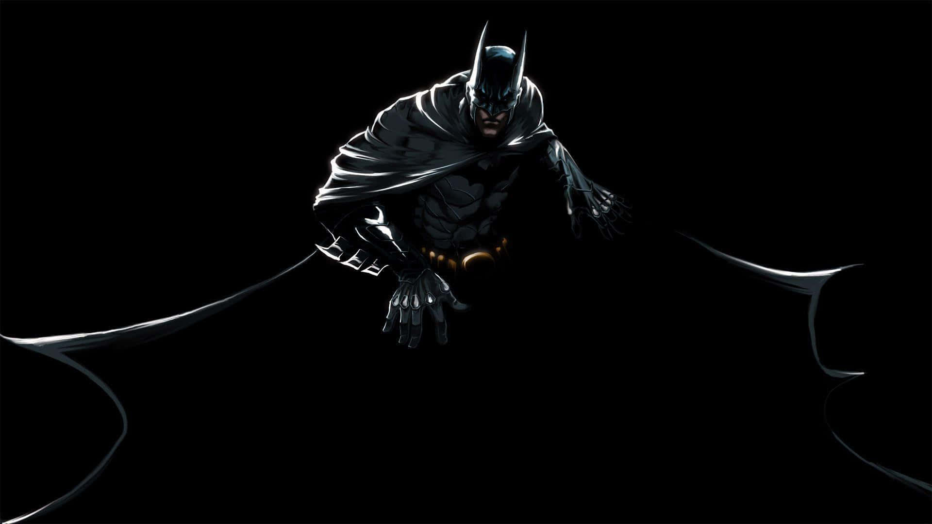 Rasedurch Gotham City Im Legendären Batmobil Wallpaper