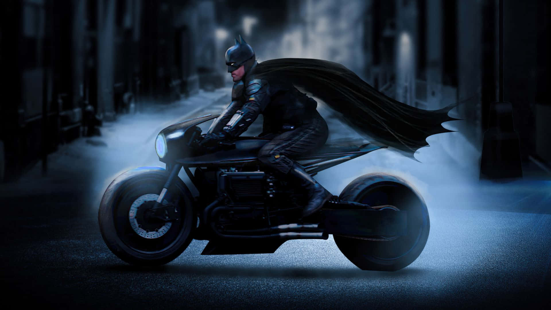 Image  Batman's Iconic Batmobile Poised to Battle Evil Wallpaper