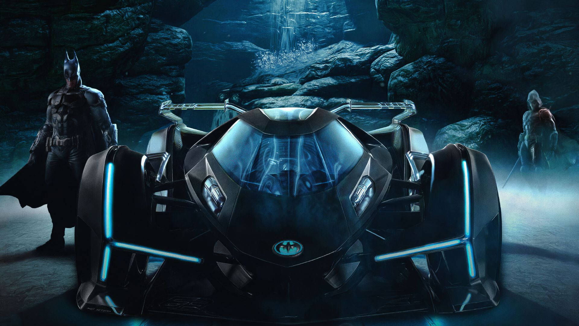 Batmobile In The Cave Wallpaper