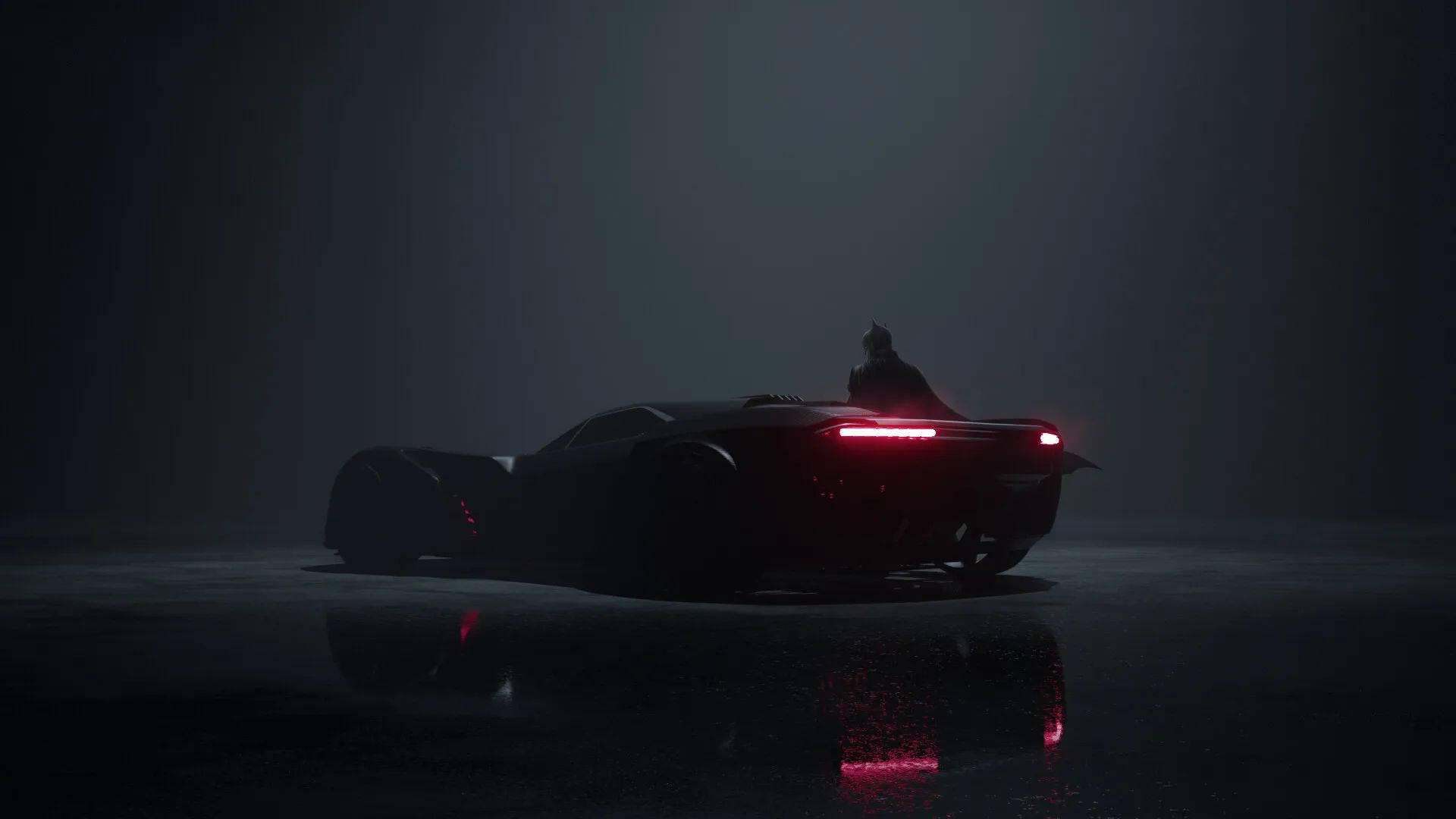 Batmobile Parked In The Dark