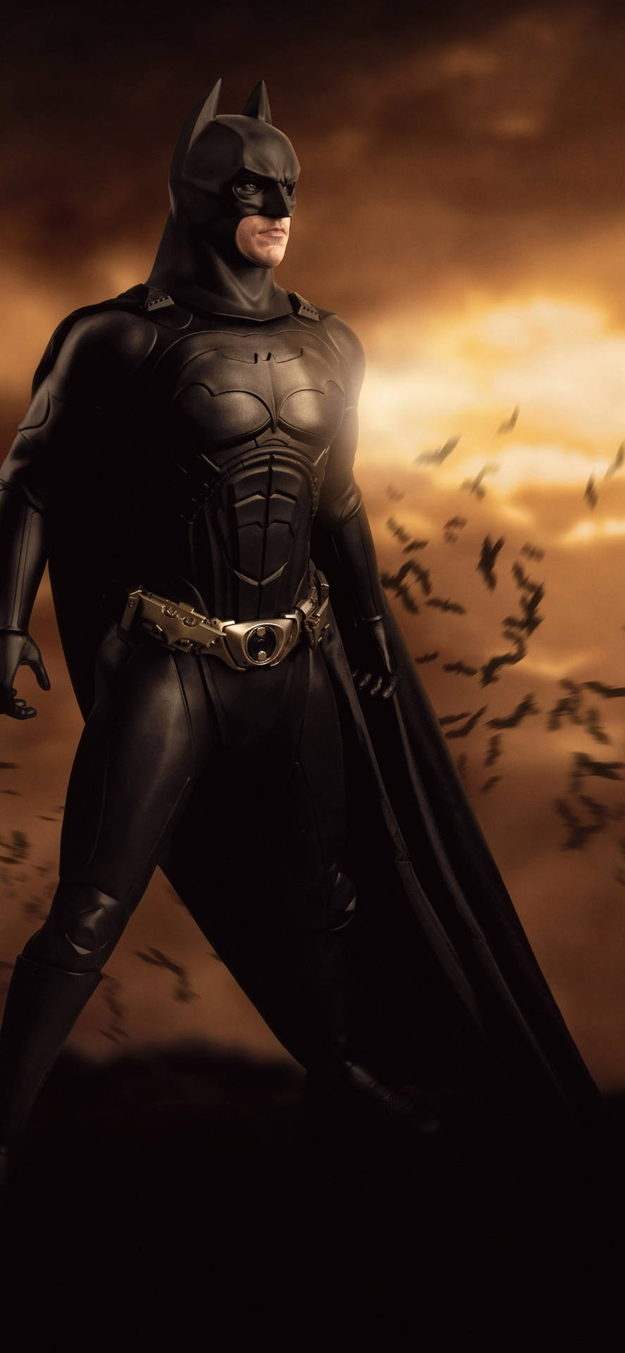 Bats And Batman Arkham iPhone Wallpaper
