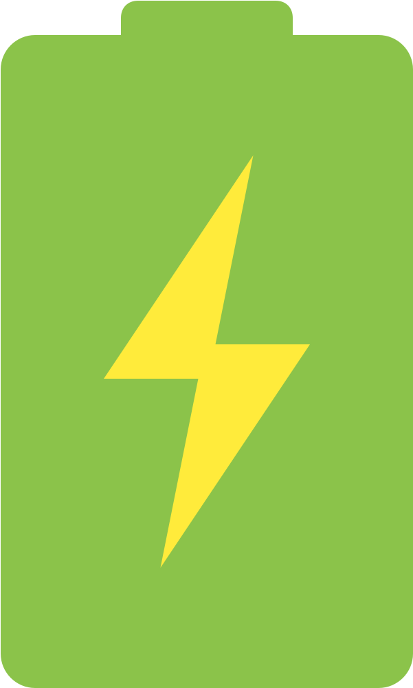 Battery Charging Icon Green Background PNG