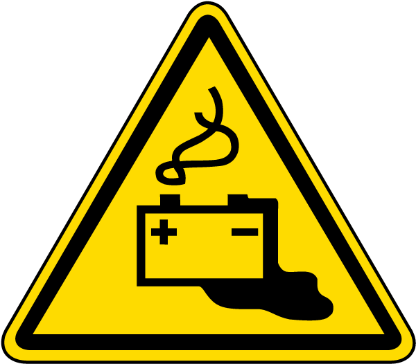 Battery Hazard Sign PNG