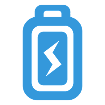 Battery Icon Blueand Black PNG