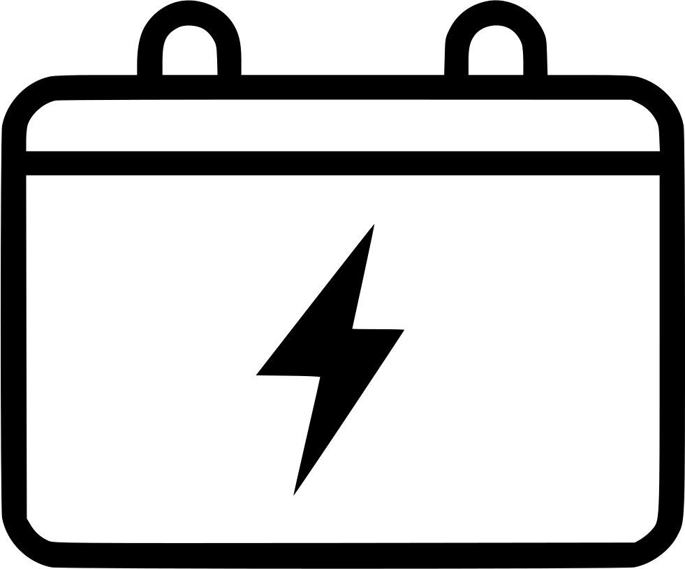 Battery Icon Simple Outline PNG