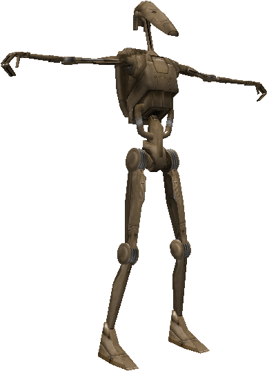 Battle Droid Model Standing Pose PNG