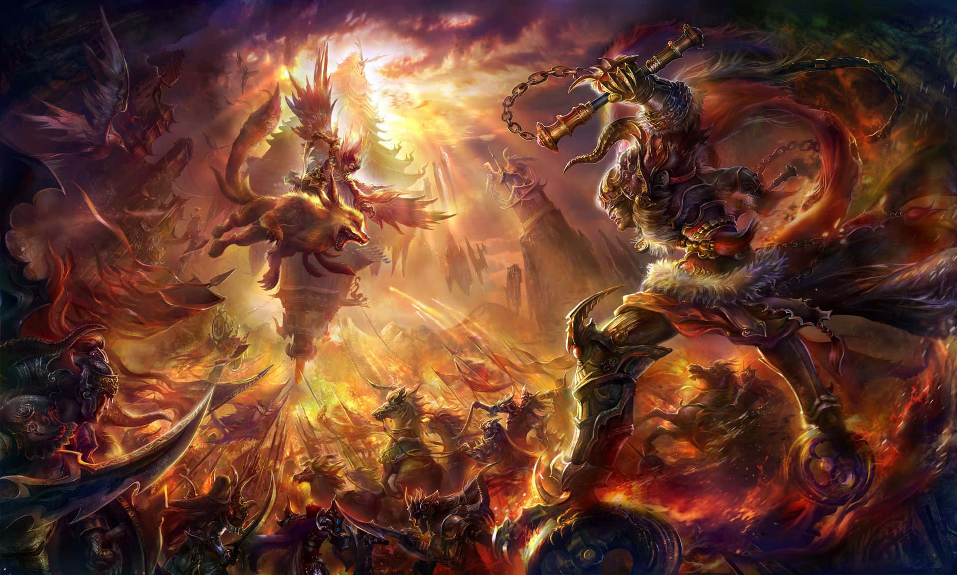 Gods In Battle Wallpaper