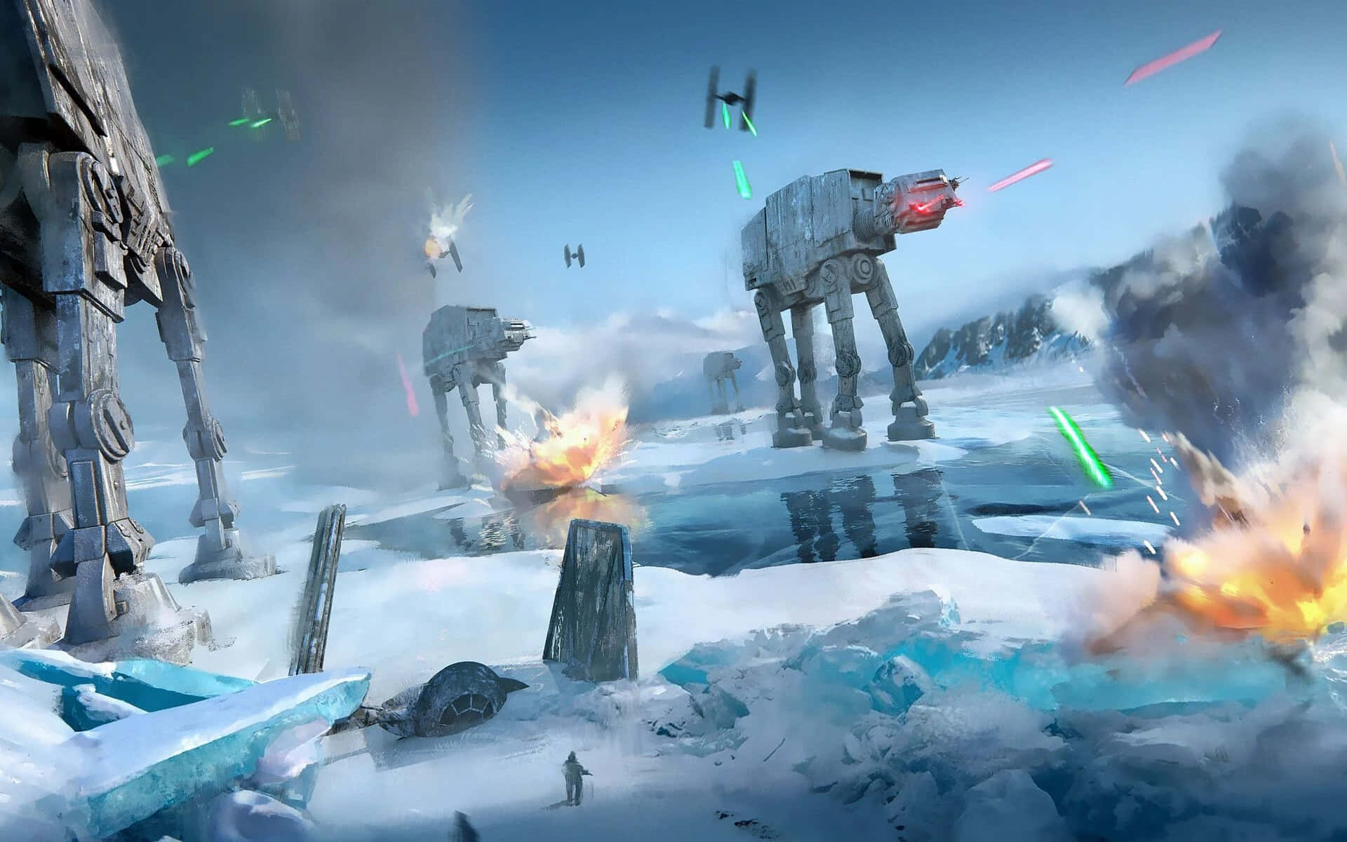 The Epic Battle of Hoth Wallpaper
